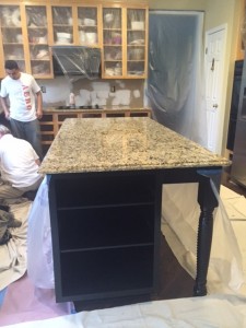 New island and countertops